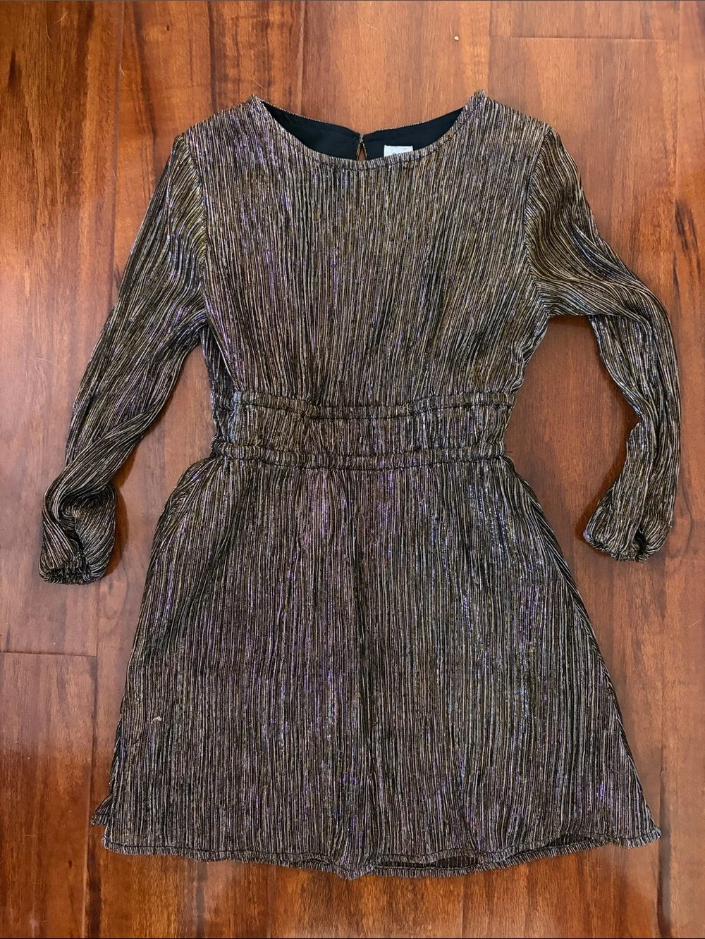 gap holiday dress | Dresses | Gap Shimmery Black And Purple Girls Pleated Party housedress